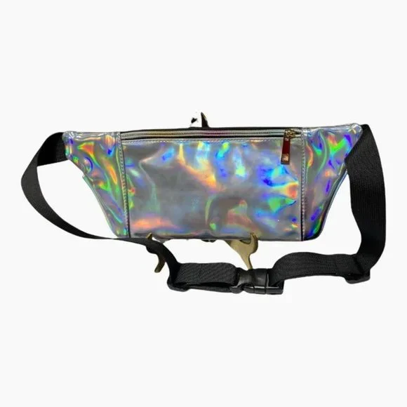 Iridescent Rainbow Holographic Belt Bag Fanny/Waist Pack - Picture 3 of 4